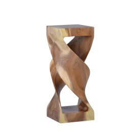 PIÉDESTAL CARRÉ EN BOIS TRONC COURBE