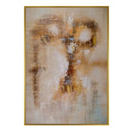 Tableau à l'huile Praga Supernova bois iconique contemporain