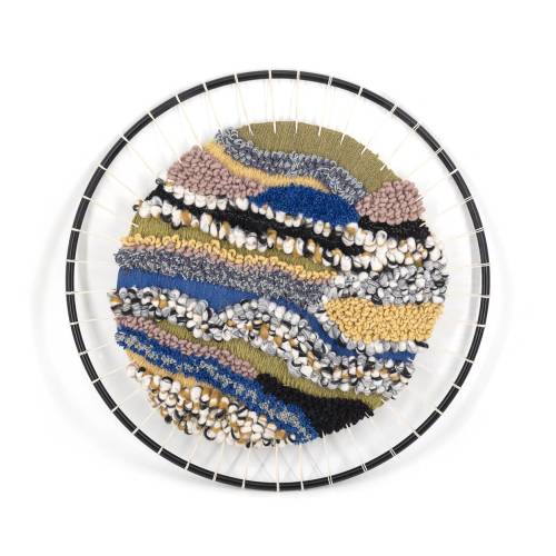 DÉCO MURALE TAPISSERIE RONDE BLEU