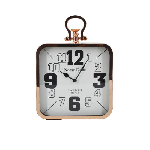 HORLOGE MURALE ATENAS CARRÉ CUIVRE