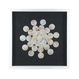 TABLEAU CERCLES NACRE EN BOIS MASSIF