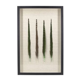 Tableau en PS, Verre et Plumes pour Décoration Murale