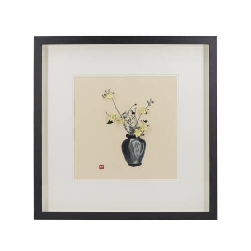 TABLEAU DIANA VASE BRODÉ FLEURS