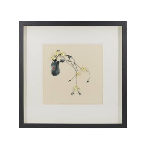 TABLEAU DIANA VASE BRODÉ CASCADE