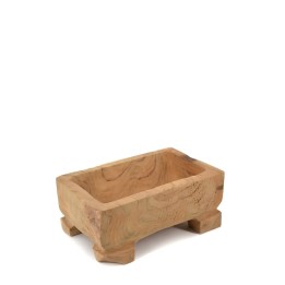 Bol Rustique en Teck Rectangulaire pour Cuisine