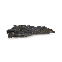 FEUILLE SCULPTÉE EN BOIS NOIRE : UN OEUIL D'ARTISTE MODERN