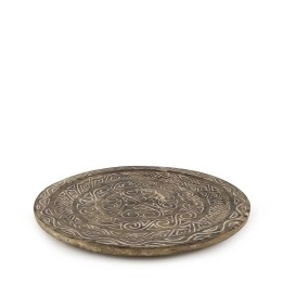 Assiette Sculpé en Bois pour Décoration Intérieure