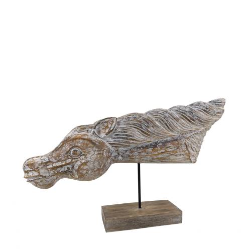 TÊTE CHEVAL ETHNIC SCULPTÉ