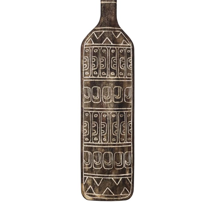 Pagaie Décorative en Bois Sculpté