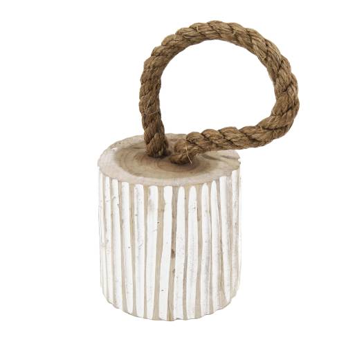 BUTOIR DE PORTE ROND BOIS ET CORDE