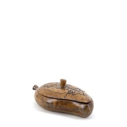 Boîte Sculptée en Bois pour Rangement