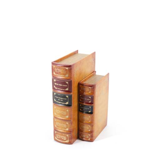 LIVRE SIMILICUIR UNCLE TOMS CABIN ORANGE S/2
