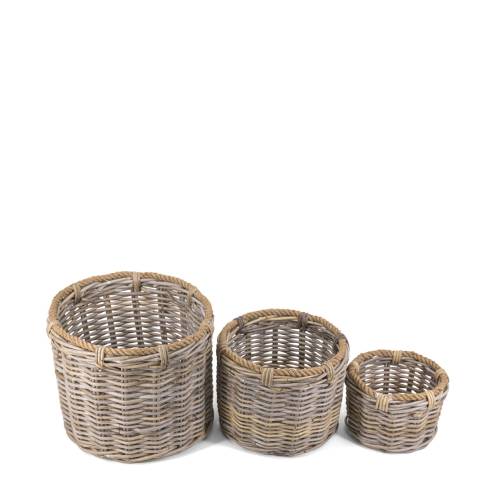 PANIERS RATTAN S/3