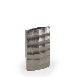 Vase Haut Argent en Bois pour Décoration