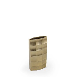 Vase Versailles Bas Or en Bois Massif, Signature de Luxe Contemporain