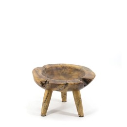Bol erosi marron à 3 pieds : un élément de décor contemporain en bo...