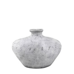 Vase Pundaq Blanc en Bois Contemporain pour Décoration