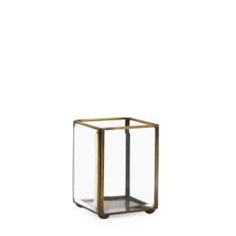 Vase Porte-Bougie en Bois Massif pour Intérieur