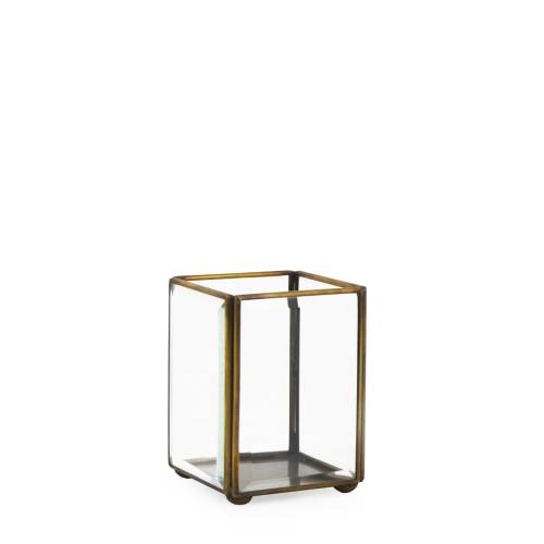 VASE PORTE-BOUGIE BISEL CARRE