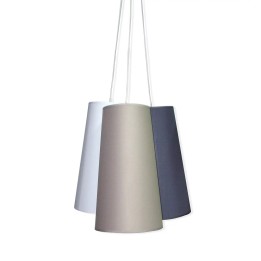 Lampe de plafond tissu tricolore en bois Cette lampe de plafond est...