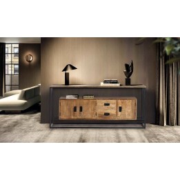 Buffet en bois massif contemporain bas