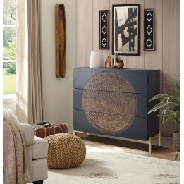 Commode en bois de manguier et métal pour Chambre