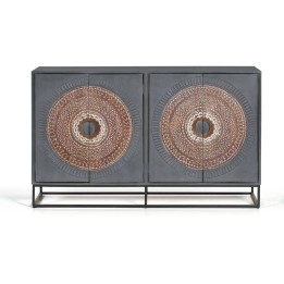 Buffet en bois massif contemporain minimaliste