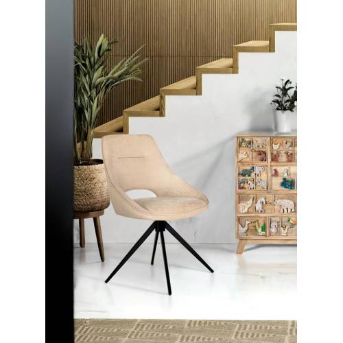 LOT DE 2 CHAISES PIVOTANTES