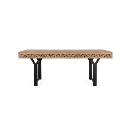 Table à manger en bois contemporain avec style moderne.