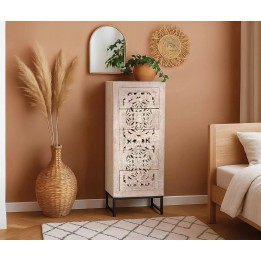 Commode en Bois 5 Tiroirs pour Chambre