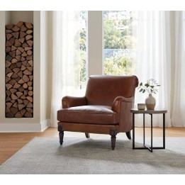 FAUTEUIL EN CUIR pour Salon Contemporain.