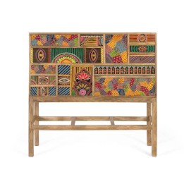 Console Bois Massif pour Entrée - Meuble contemporain en bois massif.