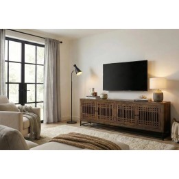 Meuble TV en Bois Massif Modern Contemporain