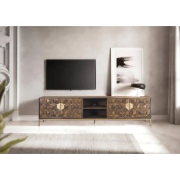 Meuble TV en Bois Massif pour Salon Contemporain