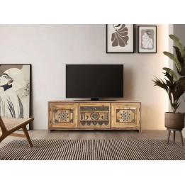Meuble TV en Bois Massif Modern Contemporain