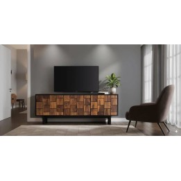 Meuble TV en Bois Massif Design Contemporain