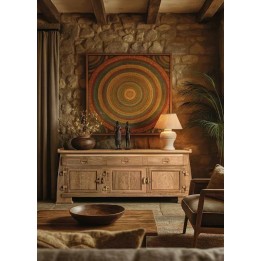 Meuble TV en Bois Massif Contemporain