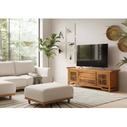 Meuble TV en Bois Massif Moderne Contemporain