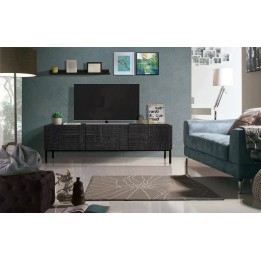 Meuble TV en bois massif moderne contemporain