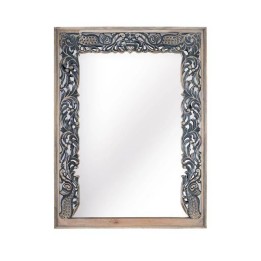 Miroir en Bois Massif pour Salle de Bains Contemporaine