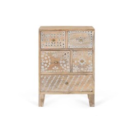 Table de nuit Bois de manguier pour Chambre