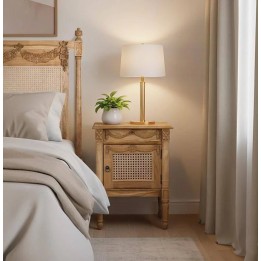 Table de chevet en bois contemporaine avec un style modern et éléga...