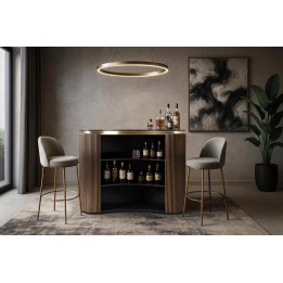 Mobilier de bar en bois massif signature contemporaine
