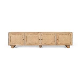 Meuble TV en Bois Massif Bas Moderne