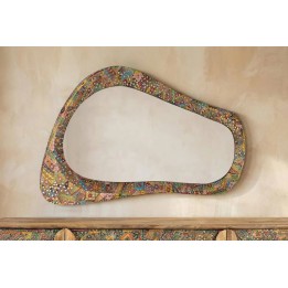 Miroir Bois de Manguier et Verre | Décoration Intérieure