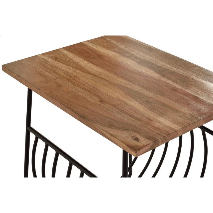 Table d'appoint en bois massif contemporaine, signature de la créat...
