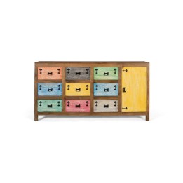 Buffet en bois contemporain à style épuré.