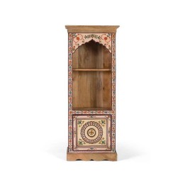 Bibliothèque en bois de manguier avec design artisanal rustique et ...