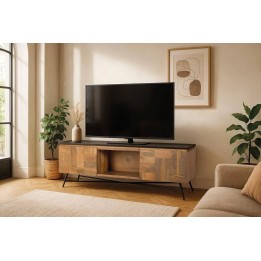 Meuble TV en Bois Contemporain pour Salon