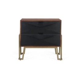 Table de chevet en bois contemporaine avec style unique.